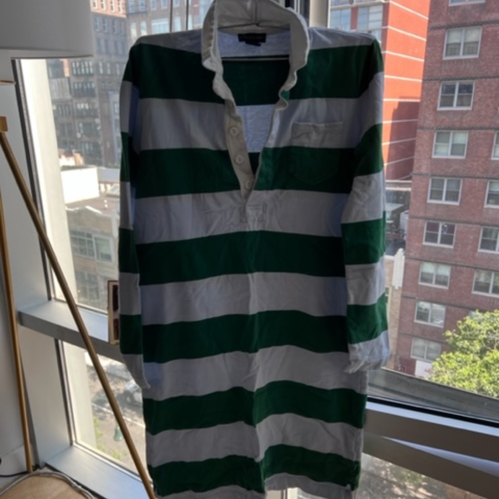 J.Crew Rugby Dress XS - Light Blue and Green